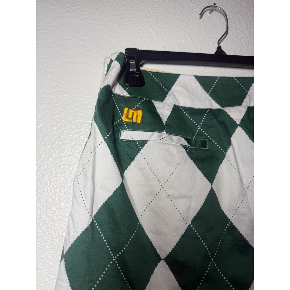 Loudmouth Michigan State Spartans Golf Skort 4 Green White Argyle MSU Skirt - Picture 6 of 11